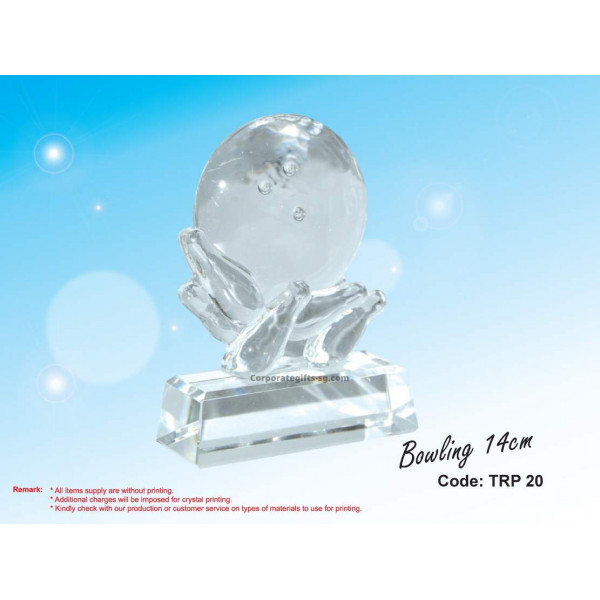 TRP 20 Bowling 14cm Crystal Trophy